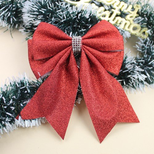 Christmas Tree Ornaments & Wreath Bow Pendants – Christmas Decorations for Window & Scene Layout
