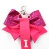 I Like Pins Cheer Bows Keychain Glitter Beautiful Keyfob with Bows Bag Decoration