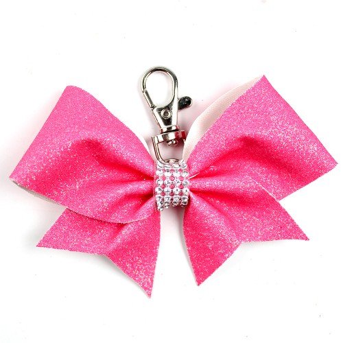 Sport Keyring Glitter Bow Keychain Glitter Cheer Bow Keychain Bag Beautiful Cute Decoration