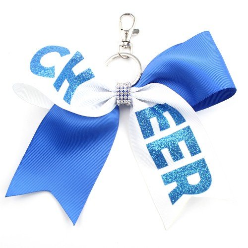 6.5''girls Cheerleading Glitter Bow keychain