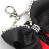 Pin Me Glitter Keychain with Rhinestone Sport Cheer Bow Keyring for Girls Shiny Bag Decoration