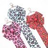 Leopard Hair Bow Holder for Girls zebra Strip Bows Keychain Children Bow Holder