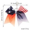 Girls Pink Ribbon Hair Ties Independence Day Rhinestone Cheer Keychain