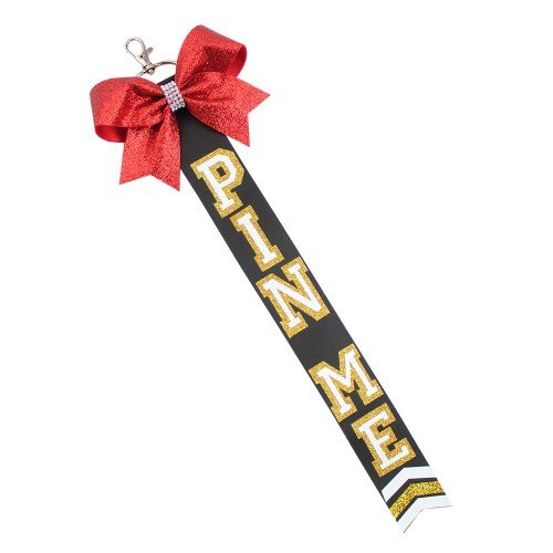 Sport Glitter Pin Me Keychain with Rhinestone Cheer Glitter Hair Bow Keyfob Colorful Glitter Bag Decoration