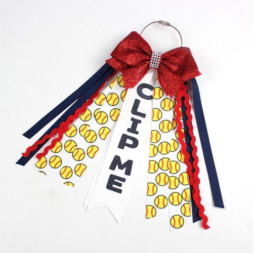 Girls Sport Softball Clip Me Accessories for BOGG Bag Tassel  Baseball Long Streamer Decoration for Girls Kids