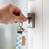Cute Keychain Canvas Wrist Keychain Lanyard Key Fob Wristlet