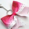 Rhinestone Ombre Cheer Bows Rhinestone Ombre Cheerleading Glitter Stystal Cheer Bow for Girls Kids Hair Accessories