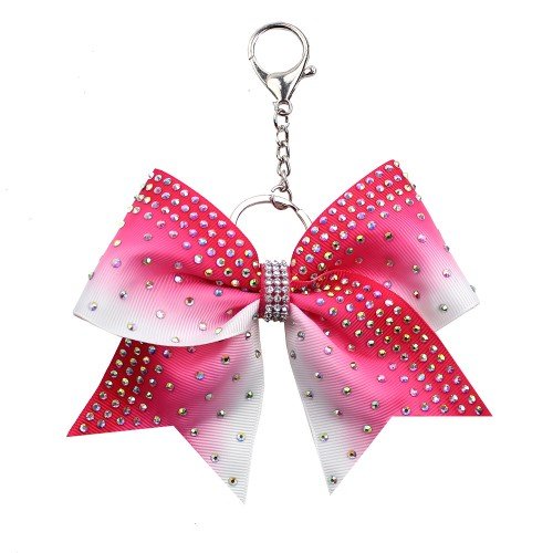 Rhinestone Ombre Cheer Bows Rhinestone Ombre Cheerleading Glitter Stystal Cheer Bow for Girls Kids Hair Accessories