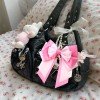 Satin Bow Handbag Bows Backpack Bow Purse Charm Bag Satin Bow Keychain Charm Princess Bows Bag Decoration
