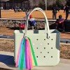 Long Streamer Ribbon Clip Keychain for Luggage Polka Dot rainbow Ribbon Bag Charm Keychain Student Bag Hanging Ornament Long Streamer Ribbon Clip Keychain for Luggage Polka Dot rainbow Ribbon Bag Charm Keychain Student Bag Hanging Ornament