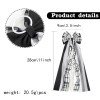 Western Cowgirl Plaid Gingham Pearl Lace Ribbon Bow for Girls Lace Long Streamer Bow Western Cowboy Boot Decor