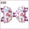 4'' Glitter hair bows fruit flower holiday glitter leather hair clips