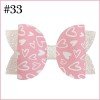 4'' Glitter hair bows fruit flower holiday glitter leather hair clips