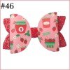 4'' Glitter hair bows fruit flower holiday glitter leather hair clips