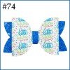 4'' Glitter hair bows fruit flower holiday glitter leather hair clips
