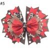5‘’big glitter inspired hair bows purple red black leopard hair bows for  shiny glitter bows