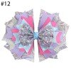 5‘’big glitter inspired hair bows purple red black leopard hair bows for  shiny glitter bows