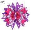 5‘’big glitter inspired hair bows purple red black leopard hair bows for  shiny glitter bows
