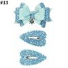 3.5'' Glitter Hair Bow for Girls Sparkly Rainbow Hair Bow