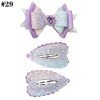 3.5'' Glitter Hair Bow for Girls Sparkly Rainbow Hair Bow