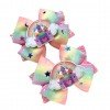 3.5'' glitter ribbon hair bows for summer hair  accessories for girl kids