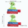 Back to School Glitter Star Apple ABC Hair Bow Clips