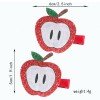 Back to School Glitter Star Apple ABC Hair Bow Clips