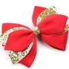 Glitter Hair Bow Clips Cute Girls Solid Color Glitter Hair Clips Kids Boutique Hair Bow Accessories