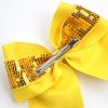 Sequin cheer bow solid color large swallowtail hair bow clips glitter girls hair bow accessories