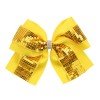 Sequin cheer bow solid color large swallowtail hair bow clips glitter girls hair bow accessories