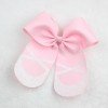 Girls Ballet Slipper Sparkling Ballerina Toe Shoe Hair Bow Clips 