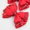 Glitter and Grosgrain Ribbon Hair Clips