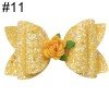 SPARKLE GLITTER HAIR BOW GIRLS HAIR CLIP BOWS BABY HEADBAND 3.5 GLITTER BOW