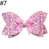 SPARKLE GLITTER HAIR BOW GIRLS HAIR CLIP BOWS BABY HEADBAND 3.5 GLITTER BOW