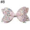 SPARKLE GLITTER HAIR BOW GIRLS HAIR CLIP BOWS BABY HEADBAND 3.5 GLITTER BOW