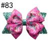 3.5"   Glitter Hair Bows Kids Toddler Cute Leather Clip Girls Hair Accessories51-100