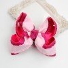 Glitter Ruffled Ribbon Hair Bow for Girl Ruffle Twisted Bow Barrette Sparkle Glitter Ruffles Hair Accessories for Kids