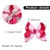 Glitter Ruffled Ribbon Hair Bow for Girl Ruffle Twisted Bow Barrette Sparkle Glitter Ruffles Hair Accessories for Kids