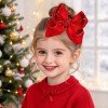 Glitter Ruffled Ribbon Hair Bow for Girl Ruffle Twisted Bow Barrette Sparkle Glitter Ruffles Hair Accessories for Kids
