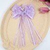Lace Big Streamer Stain Hair Bows Girls Beautiful Hair Bows with Pearl Kids Boutique Hair Accessories