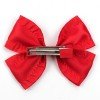 Sweet Ruffled Edge Hair Bows with Clips for Girls, 3Pcs Solid Color Ruched Fabric Hairpins Set, Cute Toddler Kids School Uniform Headwear