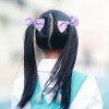 Sweet Ruffled Edge Hair Bows with Clips for Girls, 3Pcs Solid Color Ruched Fabric Hairpins Set, Cute Toddler Kids School Uniform Headwear