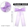 Girls Organza Tassel Hair Bow Clips Solid Color Ruffled Long Streamer Hair Clips Kids Hair Bow Accessories