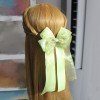 Beautiful Organza Long Tail Sailor Bows Mesh Long Streamer Bows for Girls Sweet Shiner Chiffon Bow Kids Hair Accessories