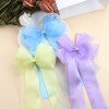 Beautiful Organza Long Tail Sailor Bows Mesh Long Streamer Bows for Girls Sweet Shiner Chiffon Bow Kids Hair Accessories