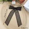 Lace Hair Bow Clips Black and White Tassel Hair Clips for Girls Party Long Streamer Bride Hair Bow Accessories