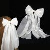 Satin Hair Bow Clips White Tassel Hair Clips with butterfly Party dot mesh Bride Hair Bow Accessories