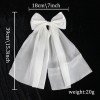 Satin Hair Bow Clips White Tassel Hair Clips with butterfly Party dot mesh Bride Hair Bow Accessories
