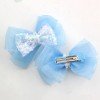 Mesh Ribbon Hair Bow Clips Glitter Sequin Bowknot Alligator Hairpins for Kids Girls Back to School Hair Accessories