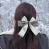 Matte Satin Lace Sailor Bows Santin Silky Handmade Sailor Bows Girls Elegant Hair Bow with Lace Bridal Hair Accessories